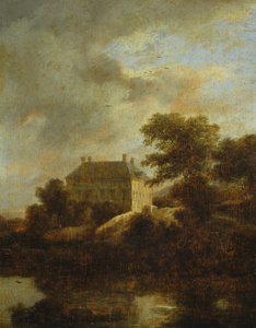 Paysage avec maison de campagne