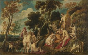 Marsyas maltraité par les muses, 1630-1640