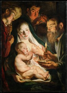 La Sainte Famille avec des bergers, 1616 - Jacob Jordaens