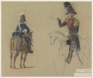 Portrait du lieutenant Jacobs, à cheval - Jacob Joseph Eeckhout