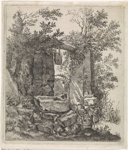 Porte en pierre délabrée dans un paysage - Jacob Lutma