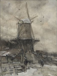 Un moulin en hiver - Jacob Maris