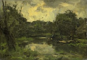 Paysage avec bateau - Jacob Maris