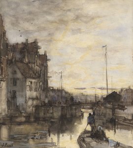 Vue de la ville au crépuscule