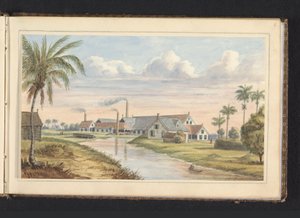 Plantation de sucre Visserszorg sur la rivière Commewijne, Album avec dessins du Suriname, p.6 (50)