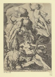 Les quatre éléments - Jacob Matham (attributed to)