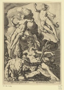 Les quatre éléments, Représentations mythologiques et allégoriques (titre de la série) - Jacob Matham (attributed to)