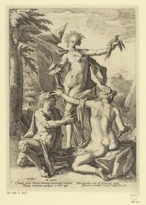 Les trois Parques (Représentations mythologiques et allégoriques) - Jacob Matham (attributed to)