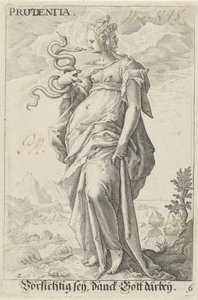 Prudence (Prudentia) - Jacob Matham (attributed to)