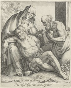 Déploration du Christ par Marie et Saint Jérôme