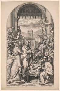Le Christ ressuscite le fils de la veuve de Naïm - Jacob Matham
