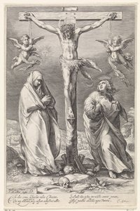 Christ en croix, avec Jean et Marie