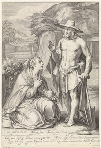 Le Christ apparaît à Marie Madeleine (Noli me tangere) - Jacob Matham