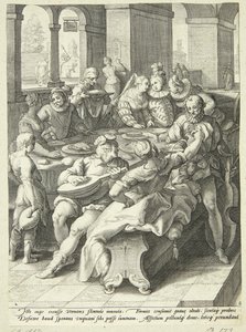 Le fils prodigue dilapide sa fortune - Jacob Matham