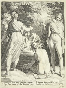 Diane découvre la grossesse de Callisto - Jacob Matham