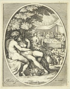 Un dieu et une déesse en étreinte - Jacob Matham