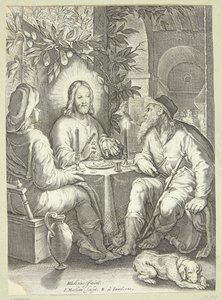 Jésus à Emmaüs - Jacob Matham
