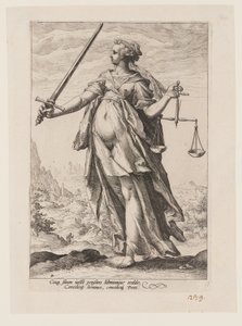 Justice, extrait de Les vertus - Jacob Matham