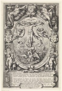 Crucifixion dans un cadre allégorique - Jacob Matham
