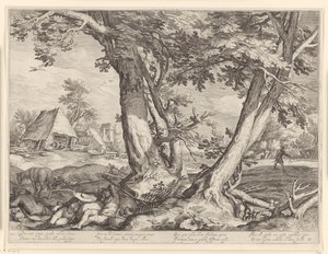 Paysage avec la parabole du semeur - Jacob Matham