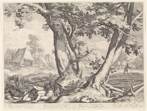 Paysage avec la parabole du semeur - Jacob Matham