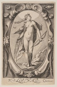 Luna, extrait des Sept Planètes - Jacob Matham