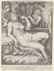 Vénus espionnée par un satyre (Vénus)