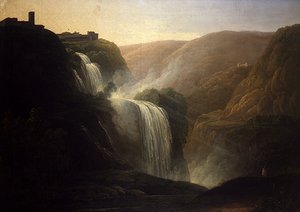 Cascade à Tivoli (huile sur toile)