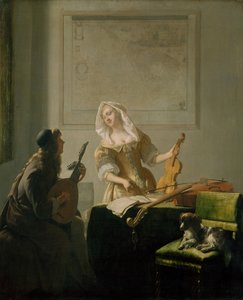 La leçon de musique - Jacob Lucasz Ochtervelt
