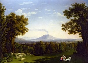 Paysage avec le Palais de Caserte et le Vésuve