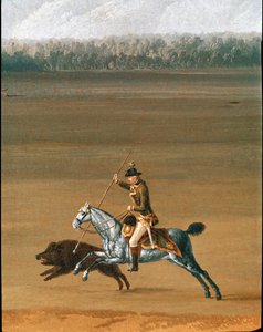 Ferdinand IV chassant le sanglier sur le domaine de Cassano (détail) - Jacob Philippe Hackert