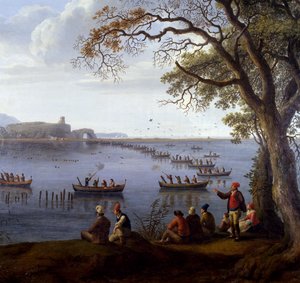 Ferdinand IV chassant les foulques sur le lac Fusaro (détail)