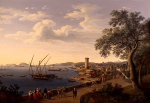 Le Port de Gaeta, le Quai et la Forteresse - Jacob Philippe Hackert