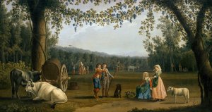 Les Princes Royaux à la Récolte au Domaine de Carditello - Jacob Philippe Hackert