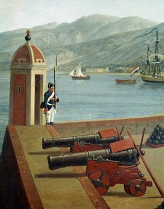 Vue des fortifications militaires du port de Reggio de Calabre - Jacob Philippe Hackert