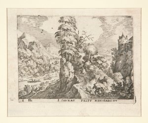 Der Packtrager mit einem Knaben und einem Hund - Jacob Savery I