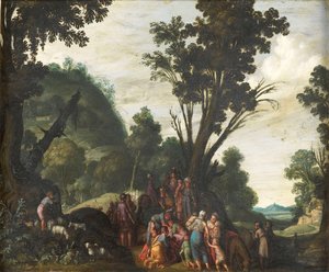 La rencontre de Jacob et Ésaü (Genèse 33) - Jacob Symonsz Pynas (attributed to)