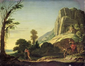 Paysage avec la Rencontre de Moïse et Aaron sur le Mont Horeb, 1626 ou 1620