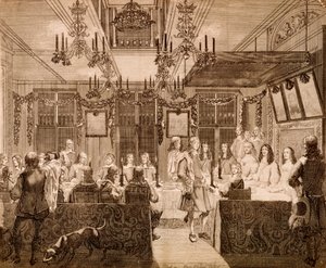Le grand festin des États de Hollande fait au roi et à la famille royale, 1660 - Jacob Toorenvliet