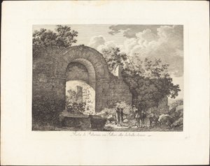 Porta di Falerium ora Fallari città distrutta etrusca - Jacob Wilhelm Mechau