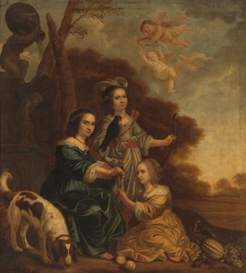 Portrait de Geertruyt, Margriet et Anna Delff, les filles de l