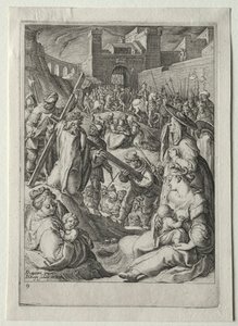 Set de la Passion :  Le Christ portant la croix - Jacob de Gheyn II