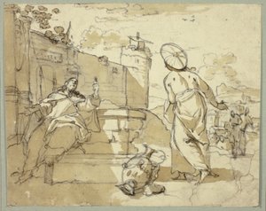 Le Christ et la femme de Samarie - Jacob de Wit