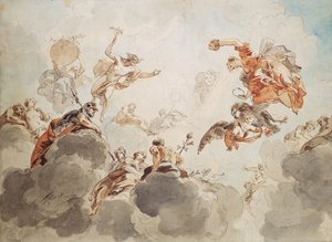 Conception pour un plafond dans la Maison Hudde, La Haye