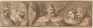Figure royale et les jeunes hommes dans la fournaise - Jacob de Wit