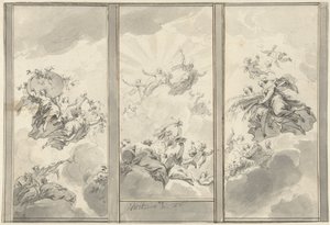 Projet pour une décoration de plafond en trois parties