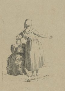 Femme avec un panier