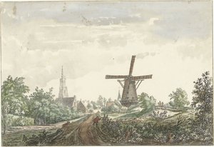 Vue sur la route de Leusden vers Amersfoort