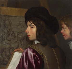 Deux garçons devant un chevalet, vers 1645 - Jacob van Oost the Elder
