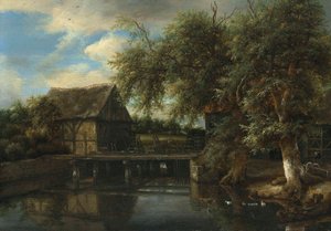 Un moulin à eau - Jacob van Ruisdael
